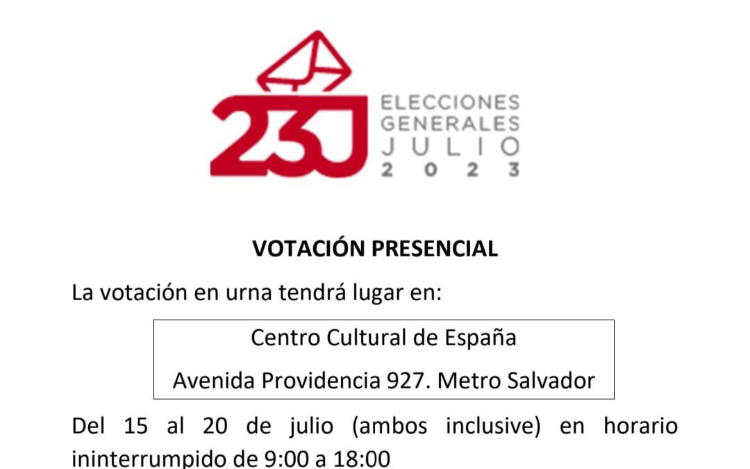 Votación Presidencial. Elecciones generales julio 2023