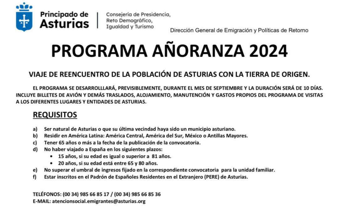 PROGRAMA AÑORANZA 2024